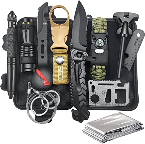 12 in 1 Survival Kit: Ultimate Gear for Outdoor Enthusiasts and Adventurers