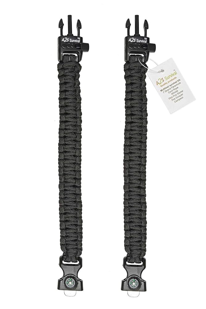 A 2S Paracord Bracelet K-2 Peak Series Survival Gear Kit