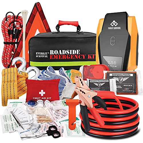 Everlit Survival Car Emergency Kit: Ultimate Roadside Safety Essentials
