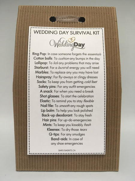Is a Wedding Day Survival Kit Cliche